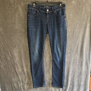 Silver Jeans Dark Blue Straight Leg Women's Jeans